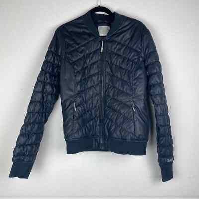 Bench Black Puffer Quilted Full ZIp lined Jacket SZ Large | eBay