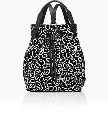 Opening Ceremony IZZY Convertible Leather Drawstring Backpack Opening Ceremony IZZY CONVERTIBLE BACKPACK - Black | Garmentory main image 4
