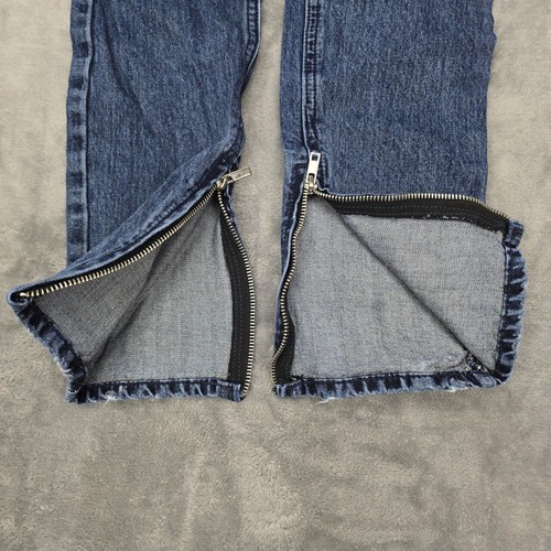 PacSun Jeans Mens 31x32 Stacked Skinny Vertical Stretch Zipper Distressed *33x32 - Picture 10 of 24