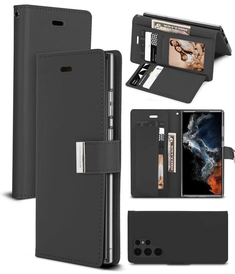 For Samsung Galaxy S25 S24 S23 S22 S21 S20 Plus Ultra FE Leather Wallet Cover - image 2 of 4