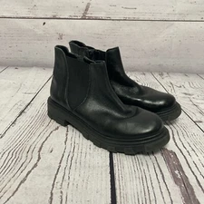 Band of Gypsies Boots Womens Size 9 Black Chunky Heel Jonny Pull On Grunge Rock