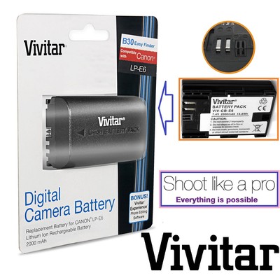 LP-E6NH LP-E6 Battery For Canon EOS 6D 60D 7D Mark II 70D 5D Mark III Mark II