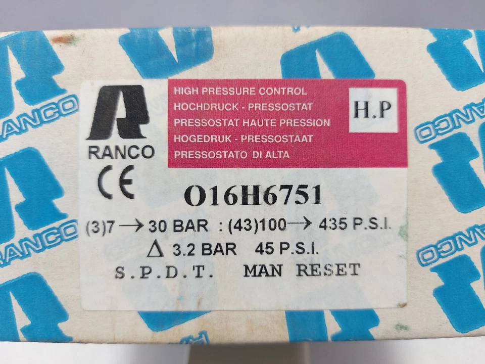 Ranco O16H6751 High Pressure Control 30 Bar - Image 2 of 4