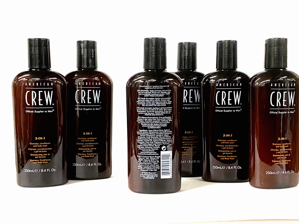 Champú, acondicionador y gel de baño American Crew 3 en 1 8,4 oz (paquete de 6) Foto 3 de 3