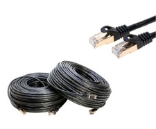Cat7 S/FTP Ethernet Cable High Speed LAN RJ45 Patch Cord Black 25ft - 200ft LOT