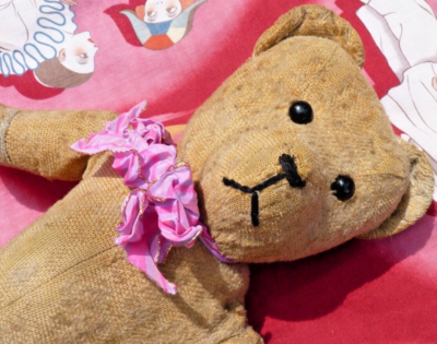 ANCIEN OURS en PELUCHE vers 1920, JOUET ANCIEN un peu usé