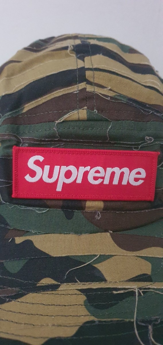 SS23 Supreme Layered Camo camp cap Green camo Hat Red box