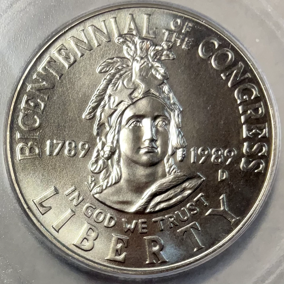 1989-D CONGRESS 50c ICG MS 70 Half Dollar - BOOK VALUE = $3150!  Only 58 Exist!! - Image 2 of 4