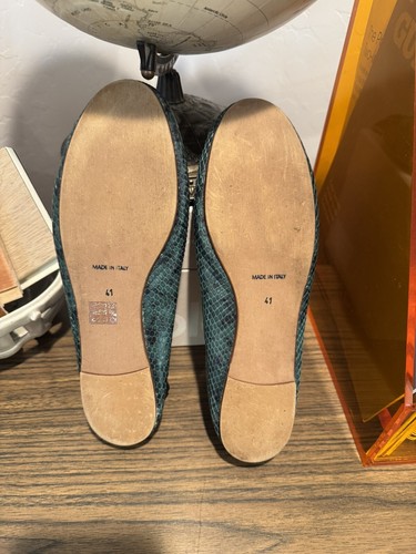 BallereTTe Roma Round Flats In Snake Print - 第 5/13 張圖片