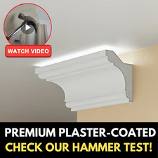 Uplighting LED COVING SH30 PLASTER COATED molding cornice PREMIUM moulding