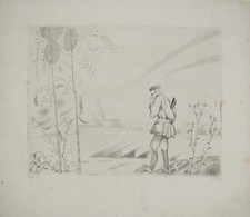 Jean-Emile LABOUREUR: The Hunter, Original Signed Engraving