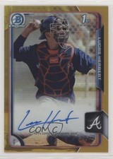 2015 Bowman Draft Chrome Pick Gold Refractor 48/50 Lucas Herbert Auto 1og