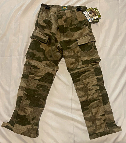 Cabela's Wooltimate Windproof Camo Wool Pants Green/Brown Men's Size 36 Regular