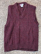 Royal Scott Mens VTG Sweater Vest Large Shetland Wool Sleeveless V-Neck