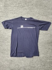 National Screenprint L Navy Team USA Soccer Graphic T-Shirt Made in USA 80s