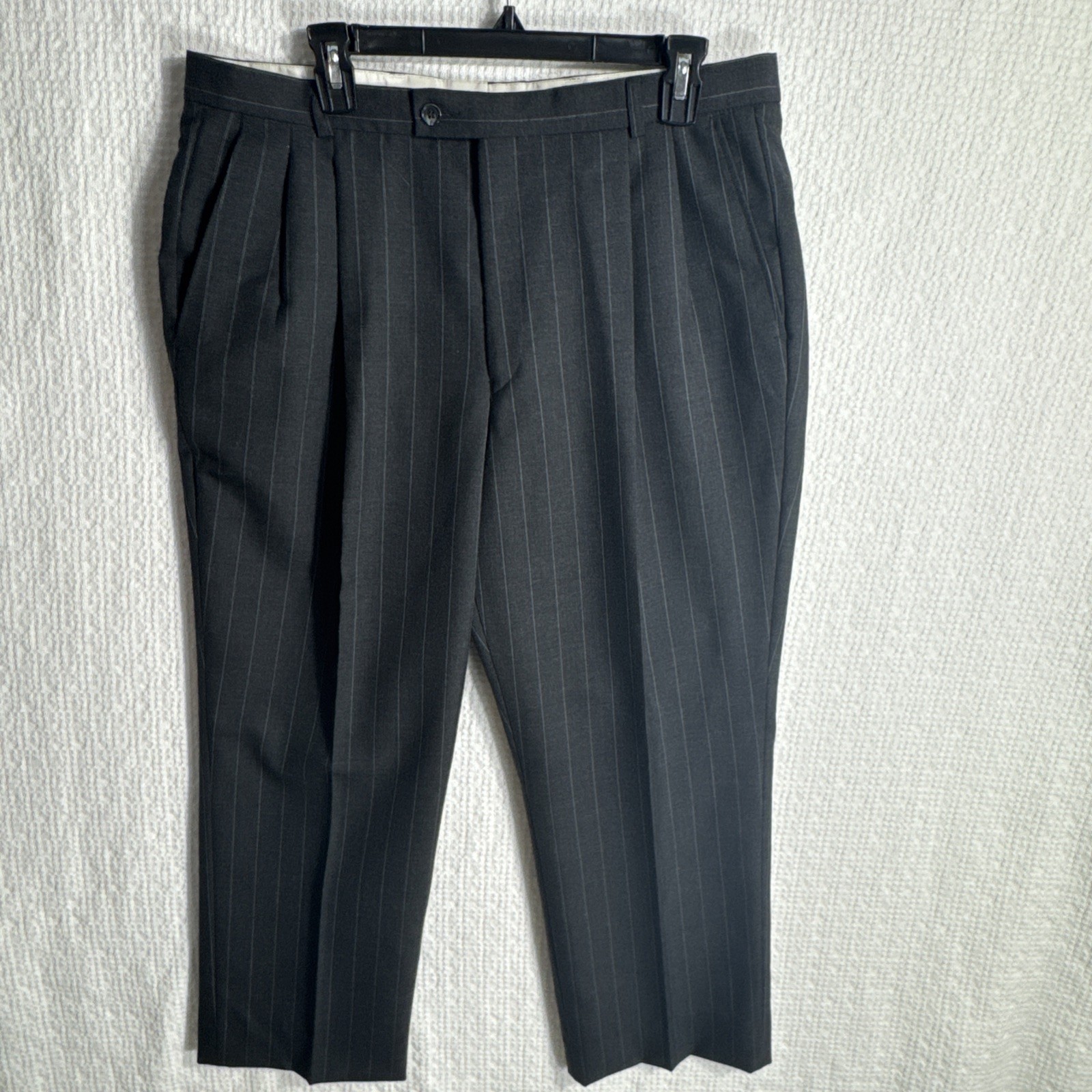 Protocol 42S Gray Chalk Pinstripe Double Breasted… - image 15