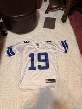 Reebok Dallas Cowboys #19 Authentic Jersey White Blue M NFL Football Official