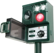 Solar Animal Repellent, 3-in-1 Squirrel Repellent Cat Deer Raccoon Rodent Repell