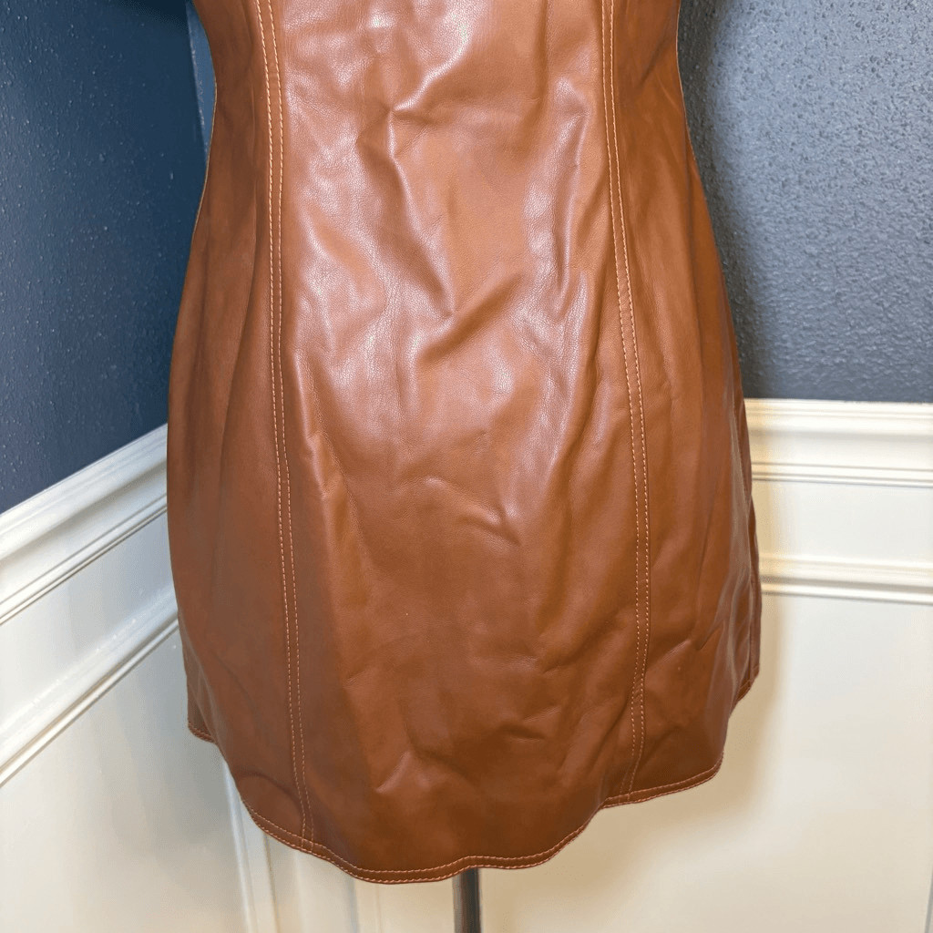 Divine Heritage Vegan Faux Leather Button Down Dr… - image 11