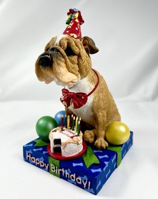 2004 Zelda Wisdom Bulldog Bobble head ~ Happy Birthday #4869