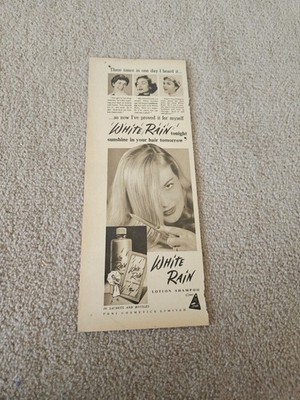 TBOOKL13 ZEITSCHRIFTENWERBUNG 11X4'' WHITE RAIN - LOTION SHAMPOO 