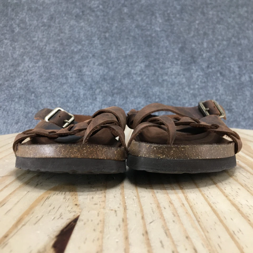 Sandalias de montaña blancas para mujer 8 M marrón Harrington chanclas hebilla de cuero Foto 4 de 4