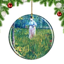Van Gogh Woman In The Garden Painting Christmas ornament city travel souvenir