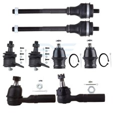 8pcs Front Ball Joints Tie Rods Suspension Kit For 1997-1999 Dodge Dakota