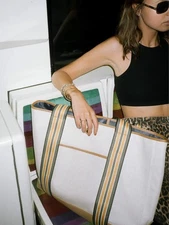 NEW | Paravel Cabana Canvas Tote | LARGE | Shandy