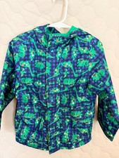 LONDON FOG Boys Dinosaur Graphic Hooded Windbreaker Size 6
