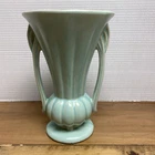 McCoy Pottery 9” Aqua Matte Drip Glaze Stunning Vase With Raised Makers Mark