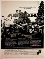 Honda Vintage Magazine Ad 1988 Christmas Family Motorcycle Scooter Elite Z50R