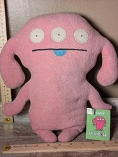 Uglydoll Peaco Pink Three Eyes 13” Plush Stuffed Animal Monster New with Tags
