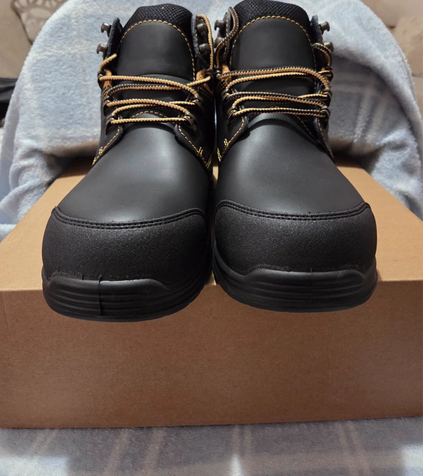 Nuevas botas de trabajo OrthoFeet granito negras para hombre talla 10 extra anchas Foto 2 de 4