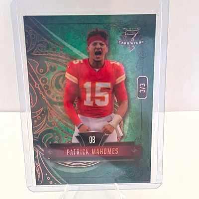 Wild Card 2026 Card Studs Patrick Mahomes Chiefs #7CSL-PM Serial Numbered /3