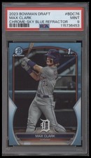 2023 Bowman Draft #BDC-76 Max Clark Chrome Sky Blue Refractor PSA 9