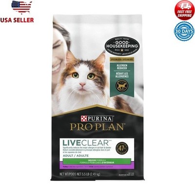 High Protein Turkey Rice Indoor Cat Food LIVECLEAR Allergen Reducing 5.5 lb Bag