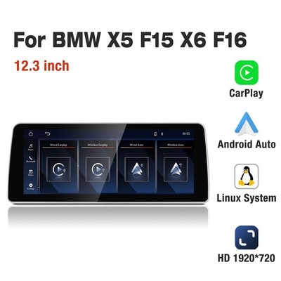 12.3'' Plug & Play Radio GPS Navi Multimedia CarPlay for BMW X5 F15 2014-2016 NBT