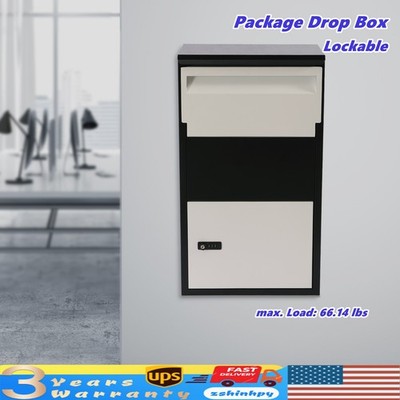 Package Delivery Box Mail Parcel Drop Mailbox Home Container Outdoor Porch+Lock