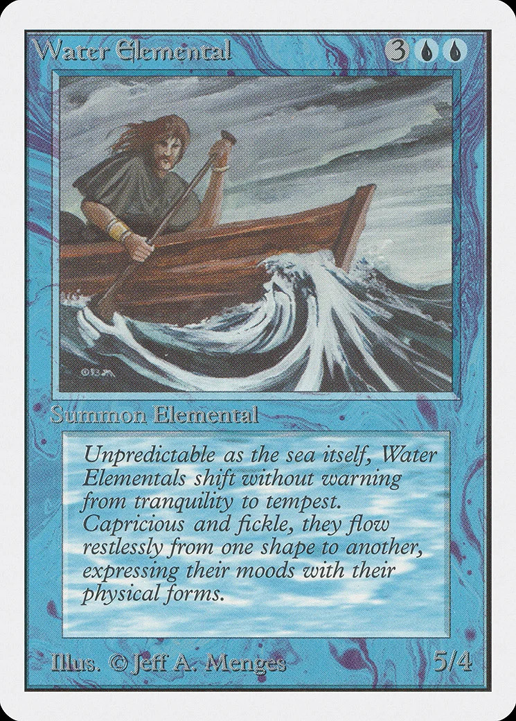 Water Elemental Unlimited NM Blue Uncommon MAGIC THE GATHERING CARD ABUGames