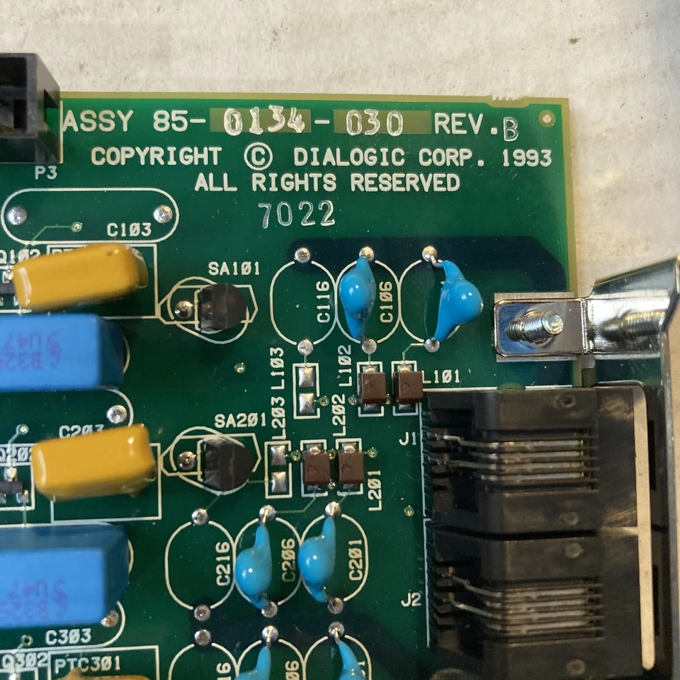 Dialogic D/41E 96-0074-055 4 port Voice Interface Card SN: 85-0134-030 - Image 4 of 4