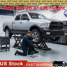 7000 Lbs Carbon Steel Portable Auto Lift 26.8 Max Lift Height Scissor Car Lift