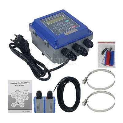 TUF-2000B Ultrasonic Liquid Flow Meter Clamp-type Transducer DN15-100mm Caliber