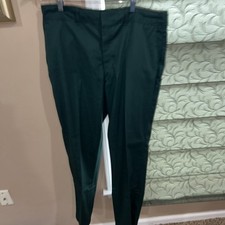 Older Style Boy Scouts Green Venturing Pants 4 Pocket Waist 36 Inseam 30 Hem 1  