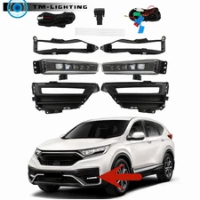 Left&Right Side LED Fog Light Bumper Lamps w/wiring For 2020-2022 Honda CRV CR-V