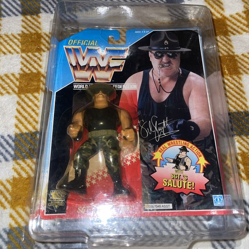 Sgt Slaughter WWF Hasbro Figure On Card Moc Yellow...