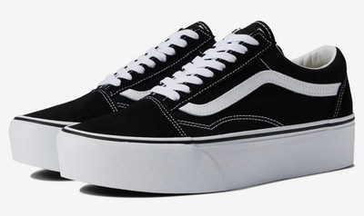 Vans Shoes Old Skool Stackform Sneakers Black White Size M4.5 = W6 NWT and Box