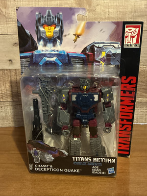 Transformers Titans Return Chasm & Decepticon Quake Deluxe Class MIP Hasbro 