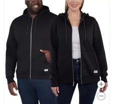 Costco Wholesale Unisex Hoodie Zip Hoodie Sweatshirt, Black, Men  s S/Women  s M