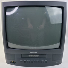 1997 Samsung CRT TV CXD1942 VCR Combo Retro Gaming Television *VCR Eats Tapes*